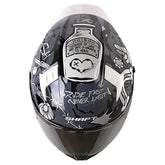 Casco Shaft 504 Love and Hate Negro Gris Visor Iridium Silver